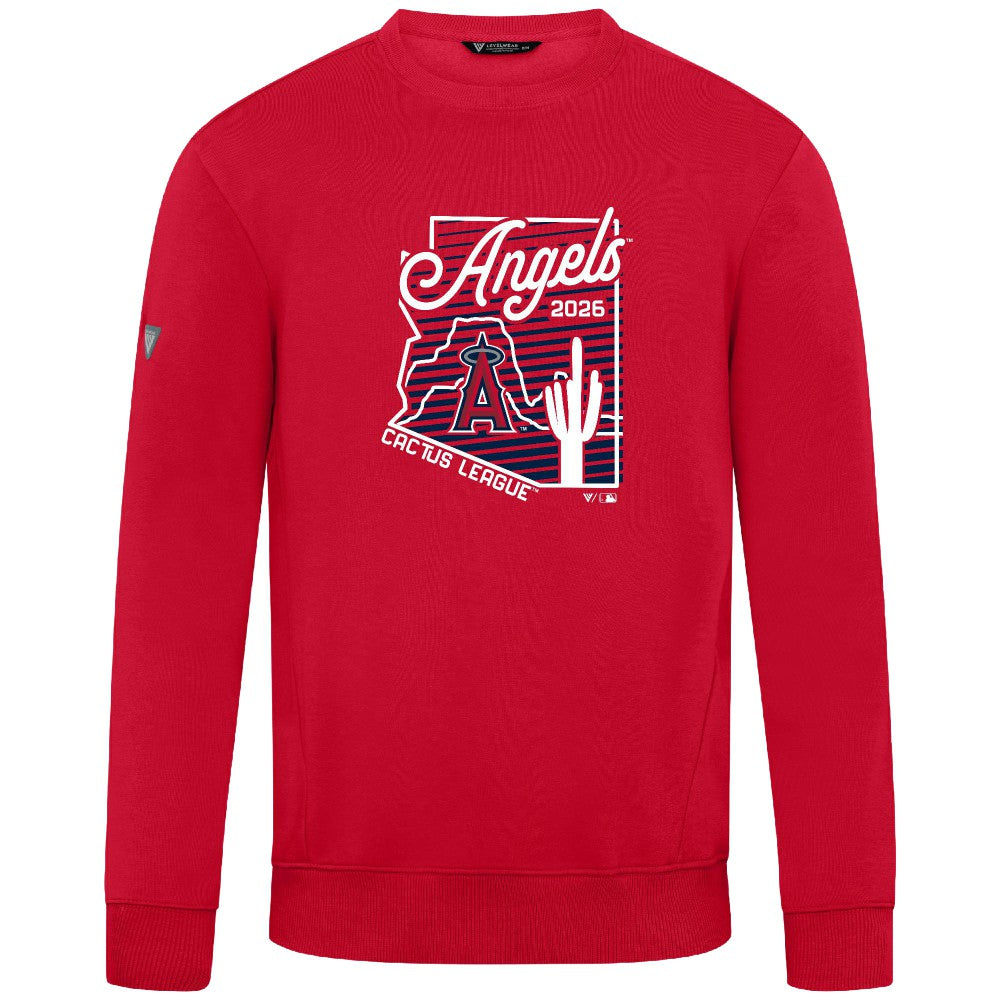 Los Angeles Angels Levelwear Zane Sunrise Sweatshirt - Red Sweatshirts