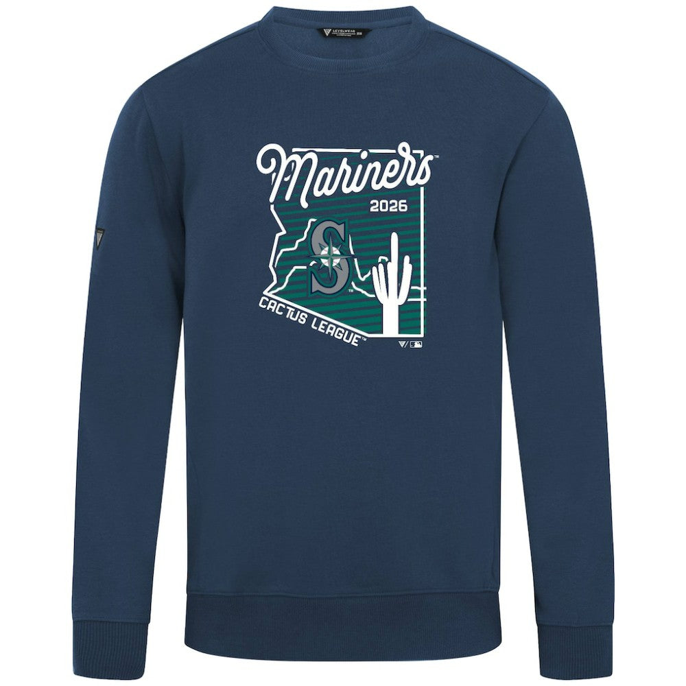 Seattle Mariners Levelwear Zane Sunrise Sweatshirt - Navy Sweatshirts