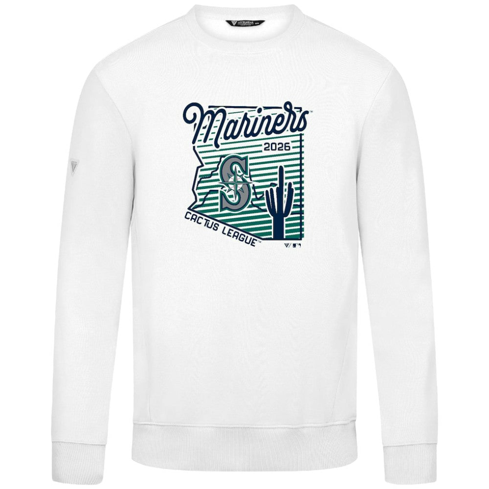 Seattle Mariners Levelwear Zane Sunrise Sweatshirt - White Sweatshirts