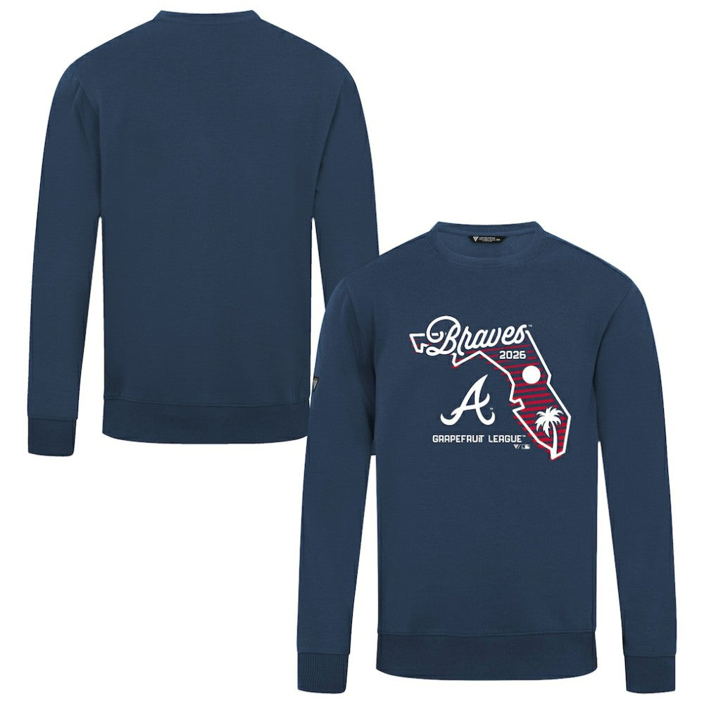 Atlanta Braves Levelwear Zane Sunrise Sweatshirt - Navy Sweatshirts