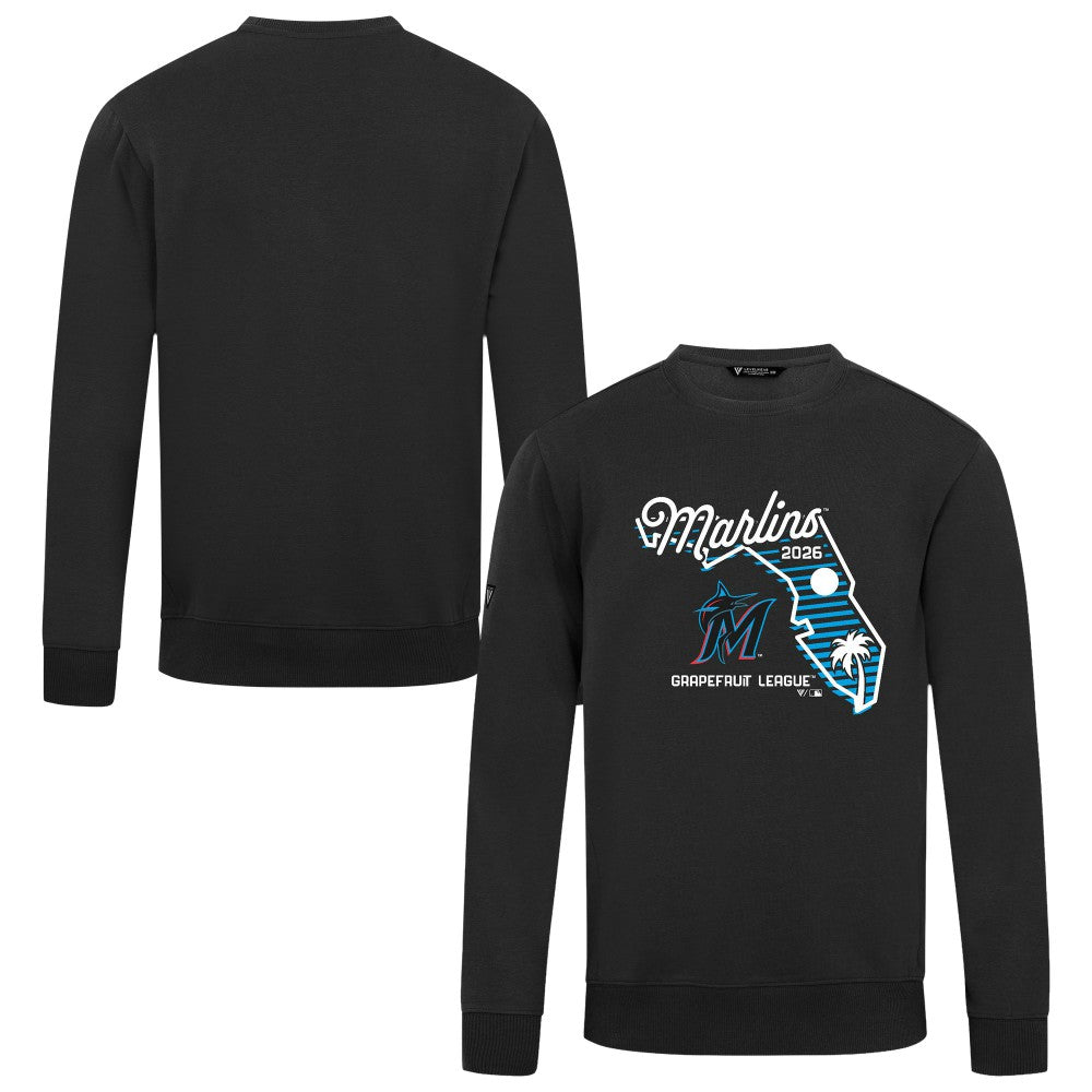 Miami Marlins Levelwear Zane Sunrise Sweatshirt - Black Sweatshirts