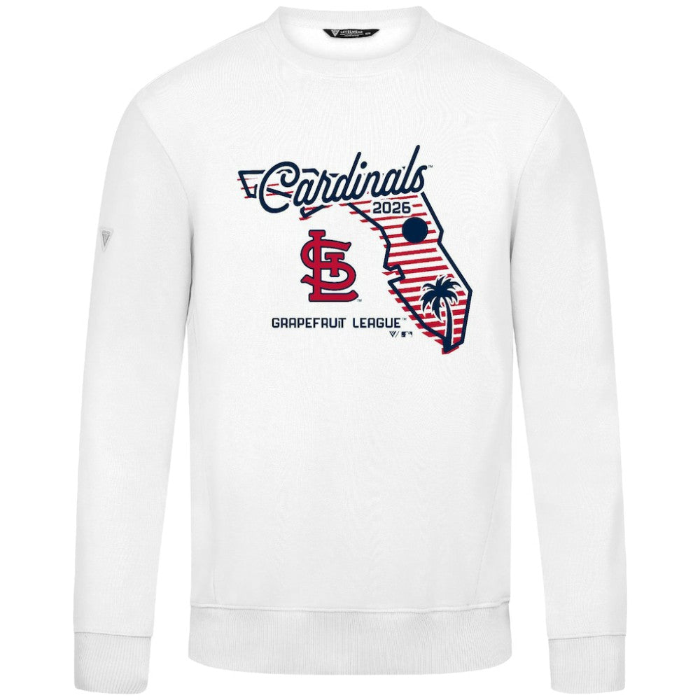 St. Louis Cardinals Levelwear Zane Sunrise Sweatshirt - White Sweatshirts