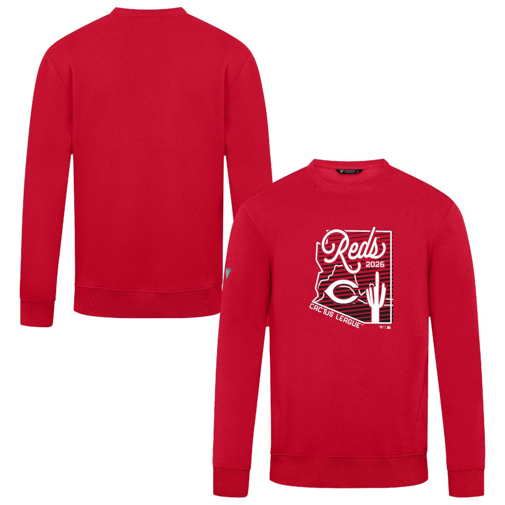 Cincinnati Reds Levelwear Zane Sunrise Sweatshirt - Red Sweatshirts