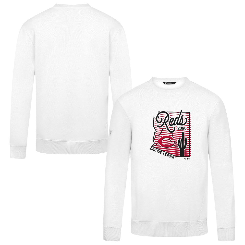 Cincinnati Reds Levelwear Zane Sunrise Sweatshirt - White Sweatshirts