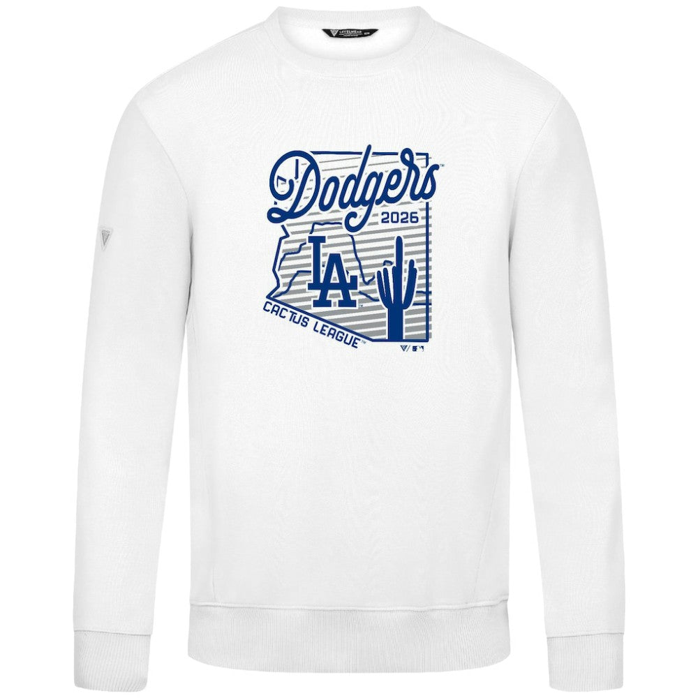 Los Angeles Dodgers Levelwear Zane Sunrise Sweatshirt - White Sweatshirts