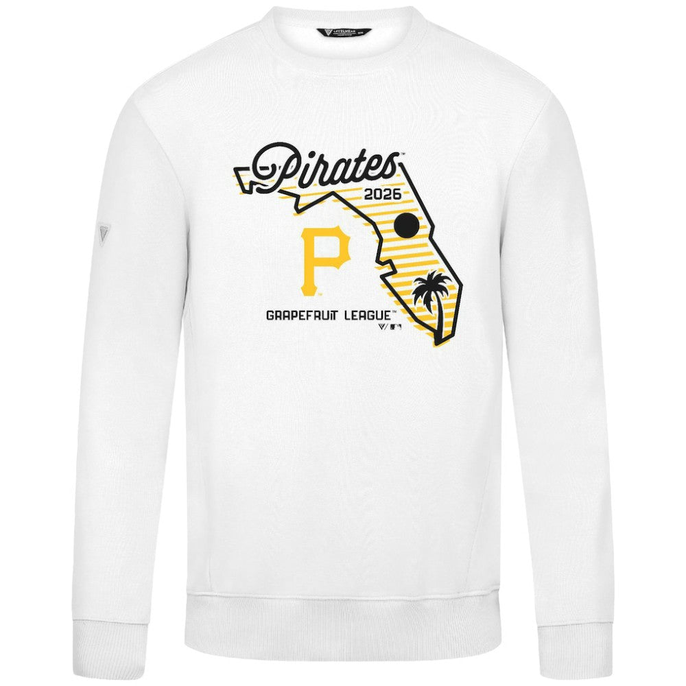 Pittsburgh Pirates Levelwear Zane Sunrise Sweatshirt - White Sweatshirts
