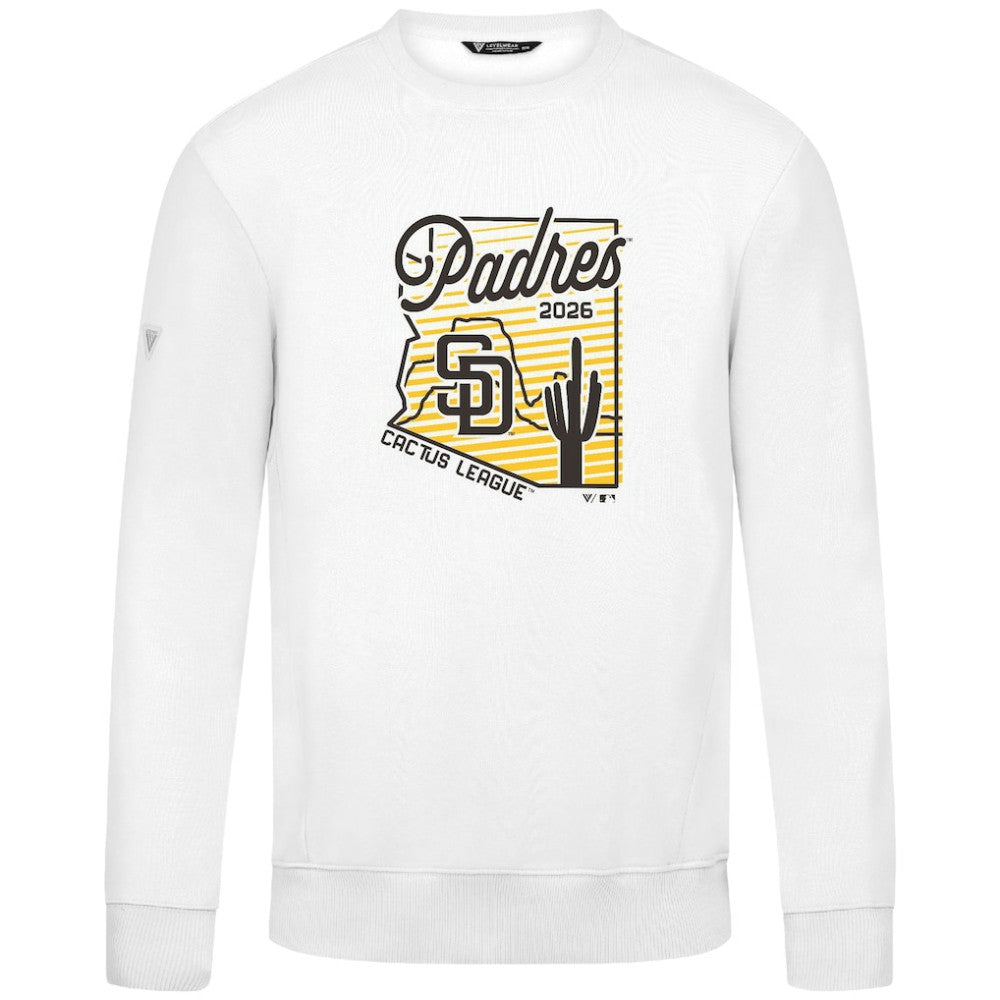 San Diego Padres Levelwear Zane Sunrise Sweatshirt - White Sweatshirts