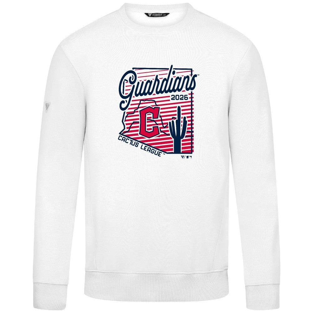 Cleveland Guardians Levelwear Zane Sunrise Sweatshirt - White Sweatshirts