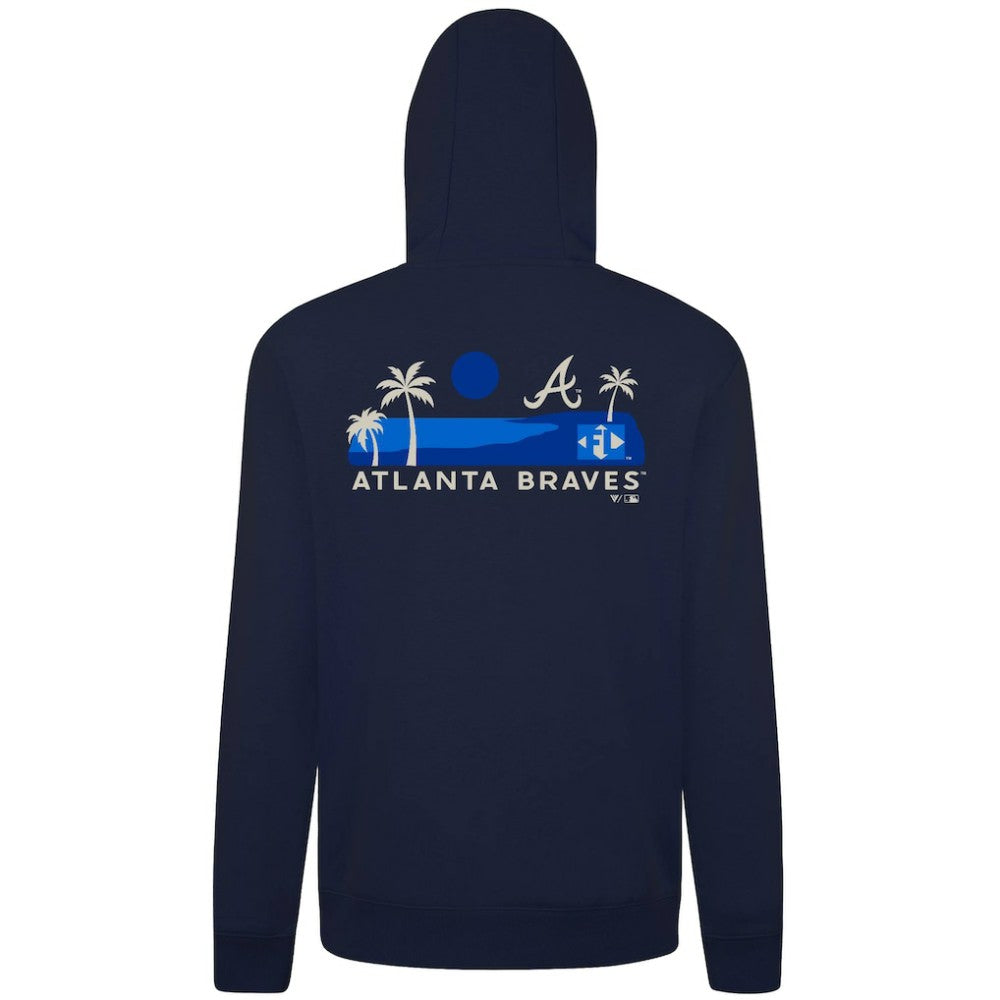 Atlanta Braves Levelwear Panoramic Podium Hoodie - Navy Hoodies