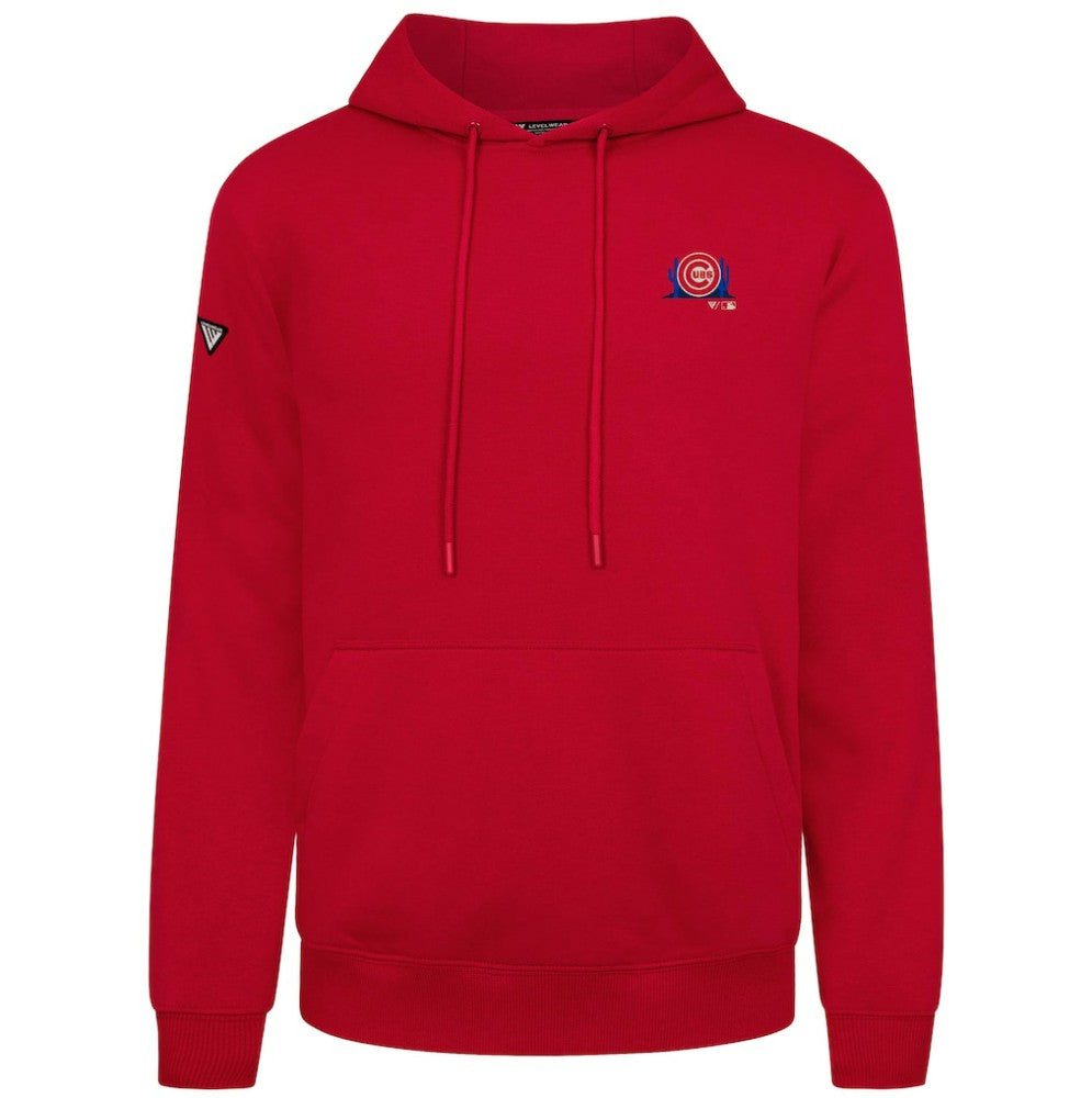 Chicago Cubs Levelwear Panoramic Podium Hoodie - Red Hoodies