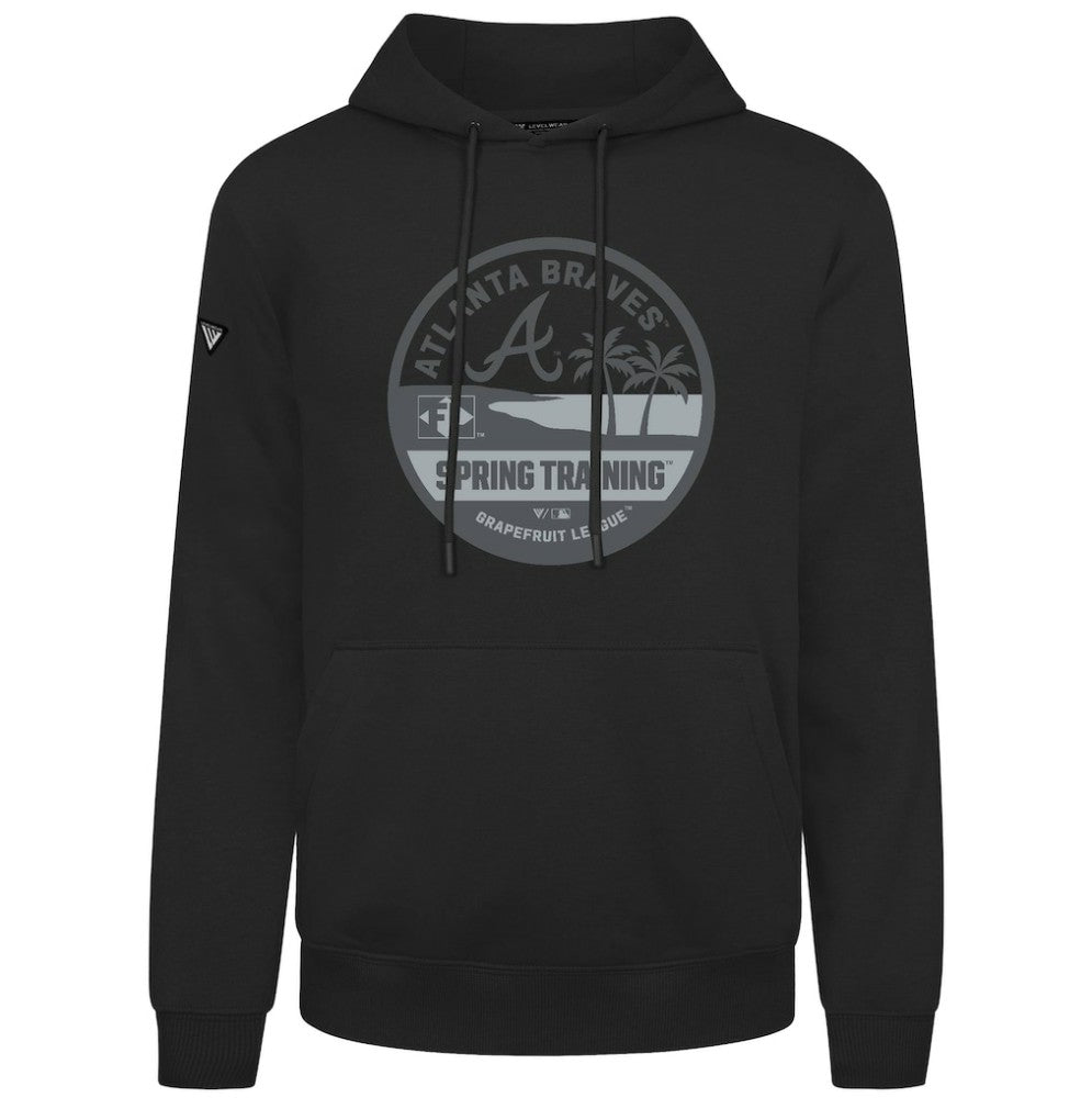 Atlanta Braves Levelwear Spring Badge Podium Hoodie - Black Hoodies