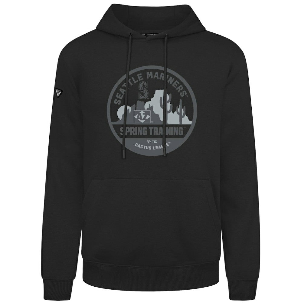 Seattle Mariners Levelwear Spring Badge Podium Hoodie - Black Hoodies
