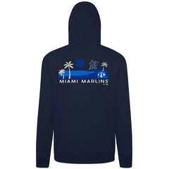 Miami Marlins Levelwear Panoramic Podium Hoodie - Navy Hoodies