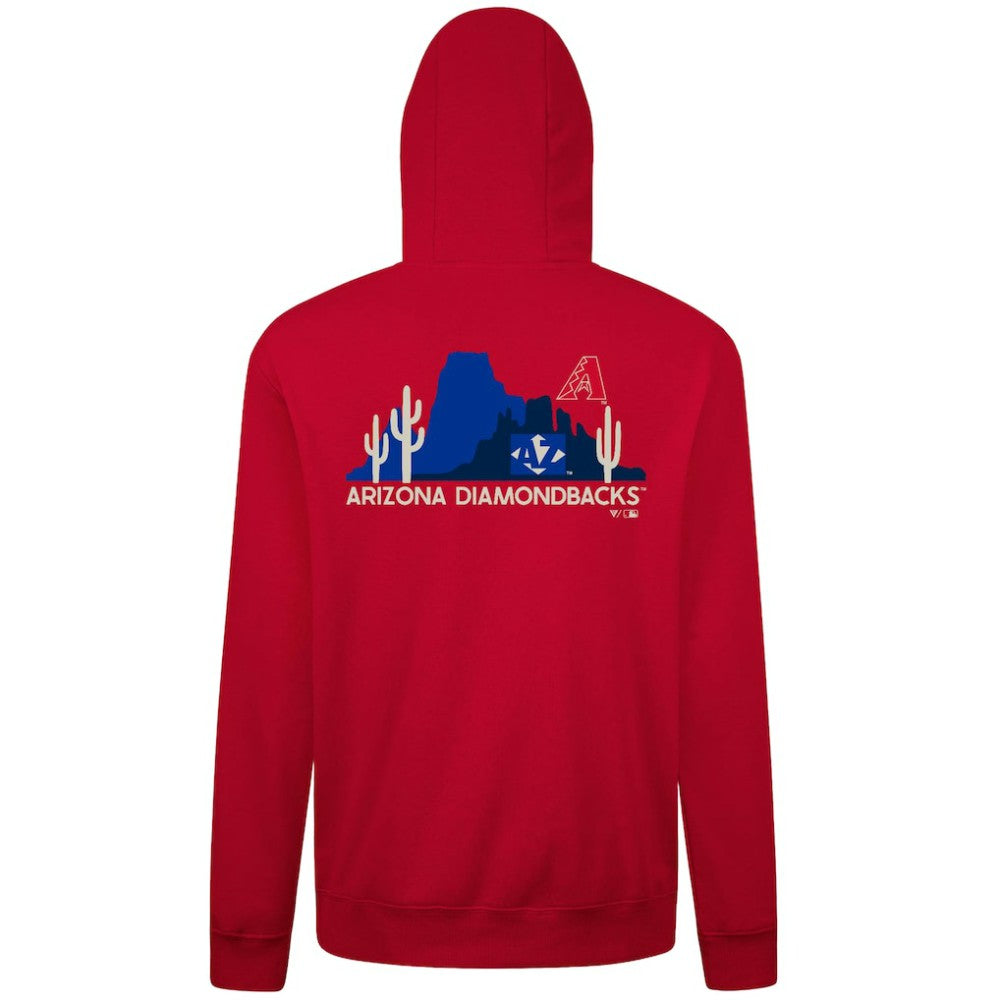Arizona Diamondbacks Levelwear Panoramic Podium Hoodie - Red Hoodies