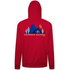 Colorado Rockies Levelwear Panoramic Podium Hoodie - Red Hoodies
