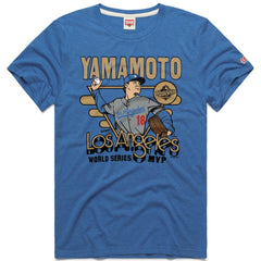 Yoshinobu Yamamoto Los Angeles Dodgers Homage Unisex 2026 Gold Collection World Series MVP Tri-Blend T-Shirt - Royal T-shirts