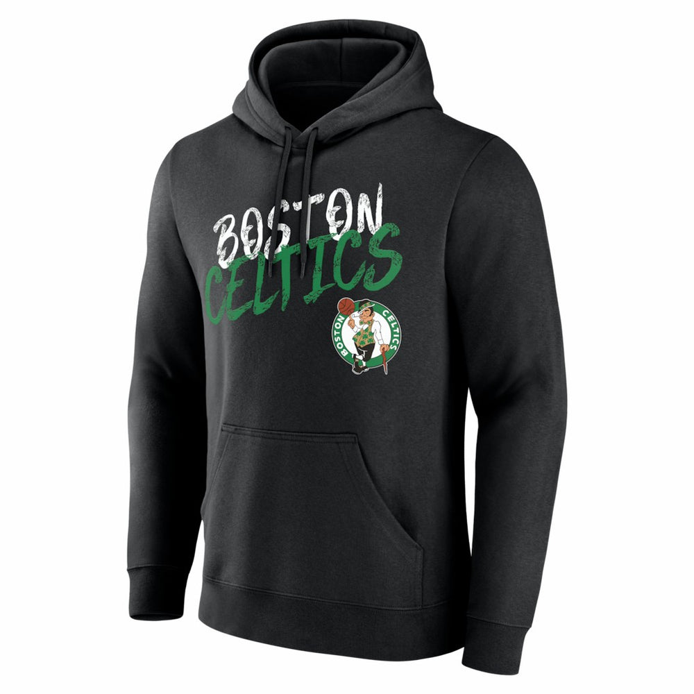 Boston Celtics Big & Tall Hustle Personalized Name & Number Hoodie Black