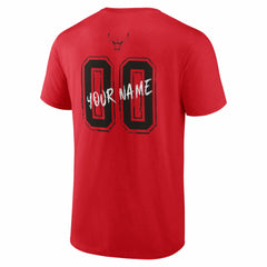 Chicago Bulls Big & Tall Hustle Personalized Name & Number T-Shirt Red