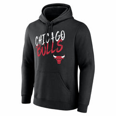 Chicago Bulls Big & Tall Hustle Personalized Name & Number Hoodie Black