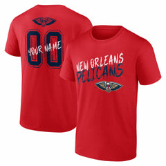 New Orleans Pelicans Big & Tall Hustle Personalized Name & Number T-Shirt Red
