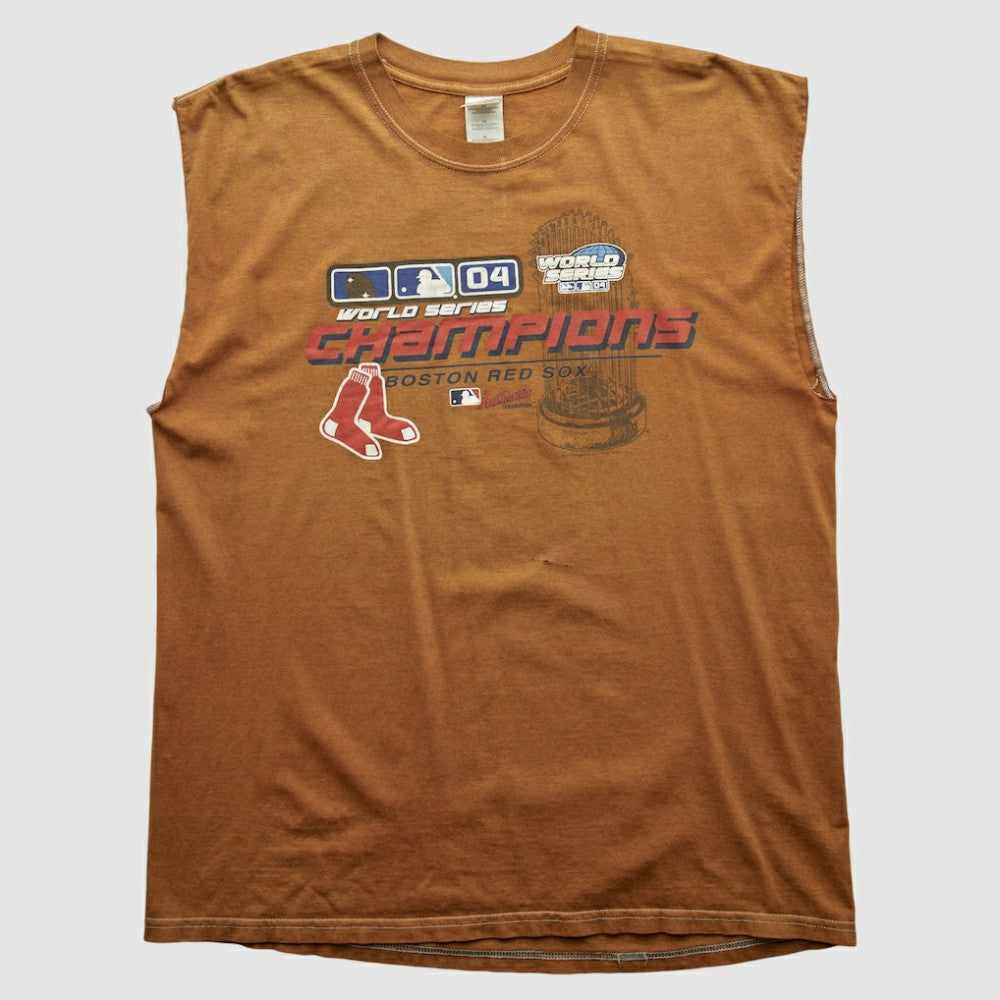 Boston Red Sox Gildan 2004 Tank - Brown - M by Fanatics Real Vintage Tanks