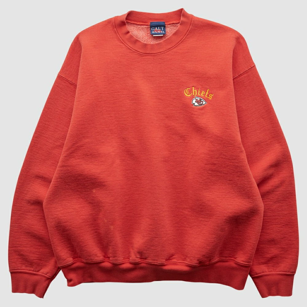 Kansas City Chiefs Galt Sand 90s Pullover Sweatshirt Red Vintage
