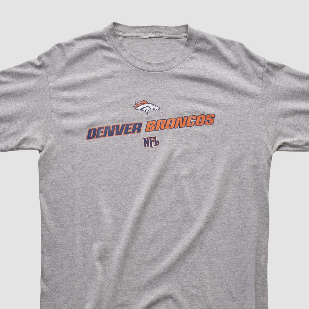 Denver Broncos 2000s Long Sleeve T-shirt Heather Gray Vintage