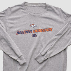 Denver Broncos 2000s Long Sleeve T-shirt Heather Gray Vintage