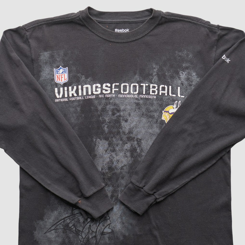 Minnesota Vikings Reebok 2000s Long Sleeve T-shirt Black Vintage