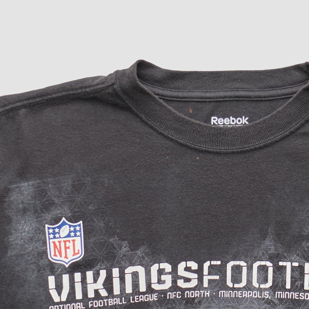 Minnesota Vikings Reebok 2000s Long Sleeve T-shirt Black Vintage