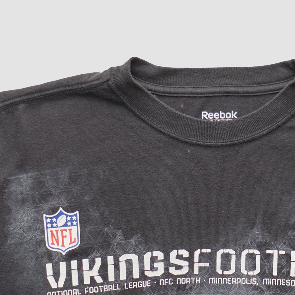 Minnesota Vikings Reebok 2000s Long Sleeve T-shirt Black Vintage