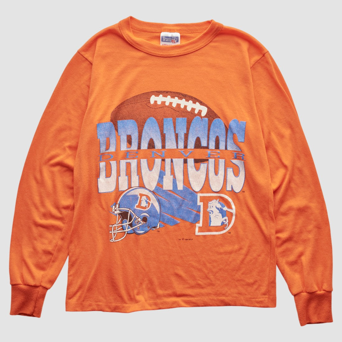 Denver Broncos NFL 90s Long Sleeve T-shirt Orange Vintage