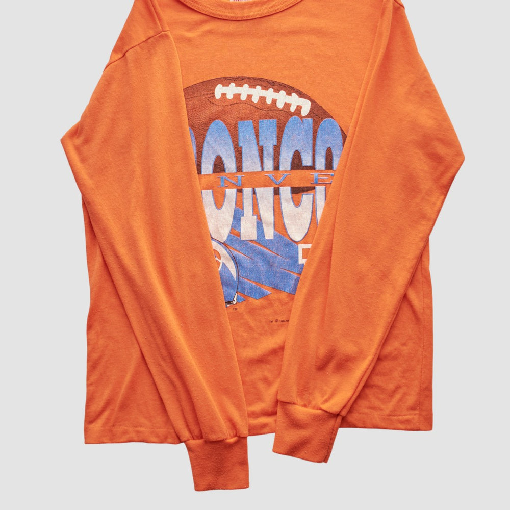Denver Broncos NFL 90s Long Sleeve T-shirt Orange Vintage
