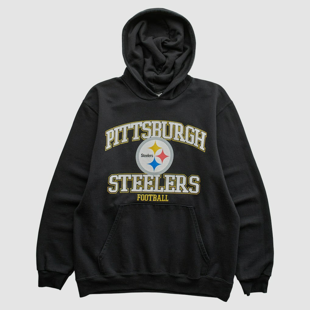 Pittsburgh Steelers NFL 2000s Hooded Pullover Sweatshirt Black Vintage