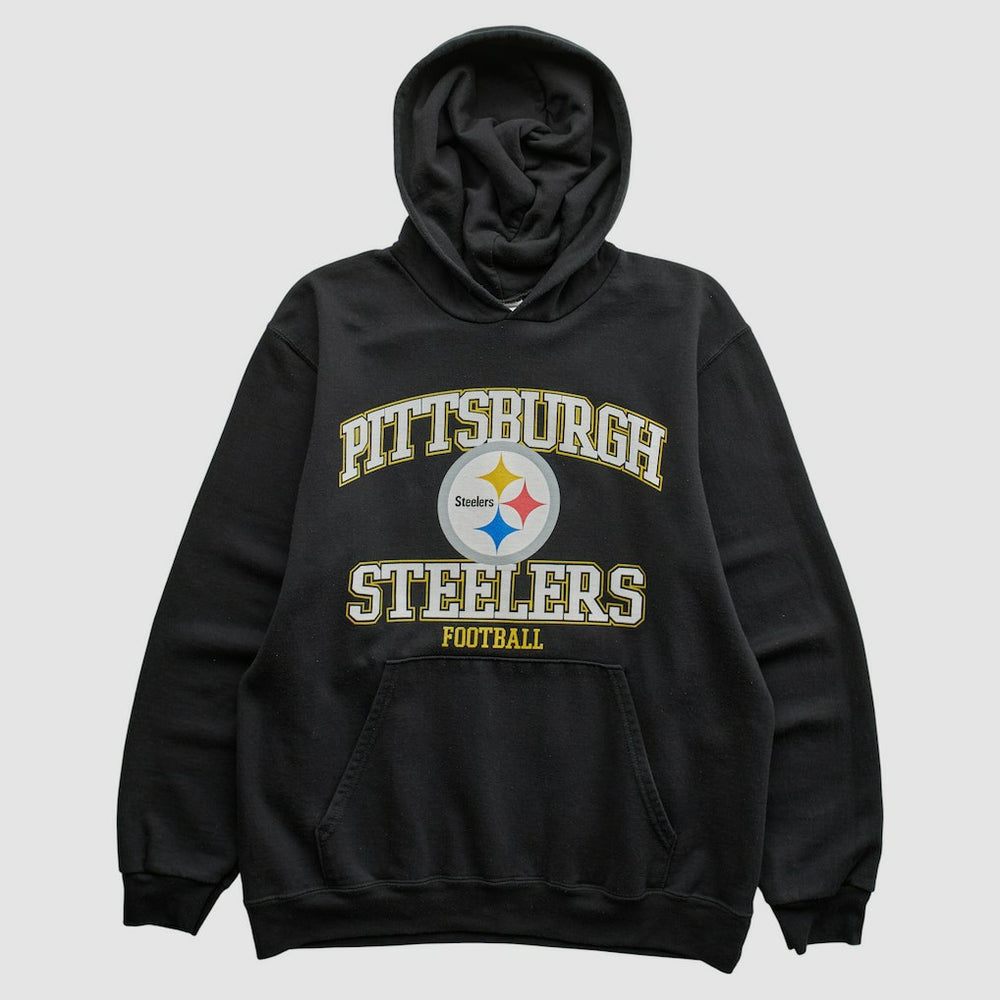 Pittsburgh Steelers NFL 2000s Hooded Pullover Sweatshirt Black Vintage