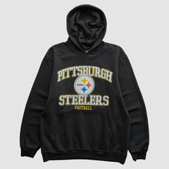 Pittsburgh Steelers NFL 2000s Hooded Pullover Sweatshirt Black Vintage