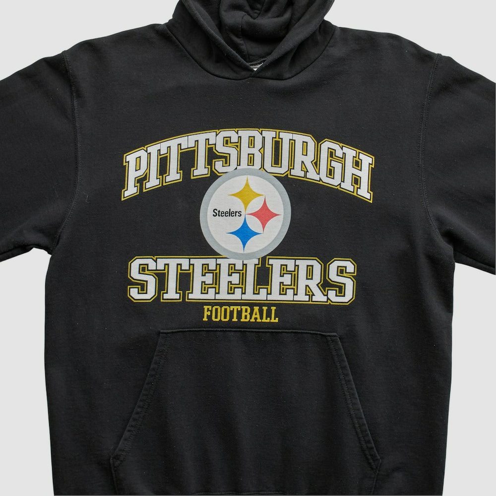 Pittsburgh Steelers NFL 2000s Hooded Pullover Sweatshirt Black Vintage