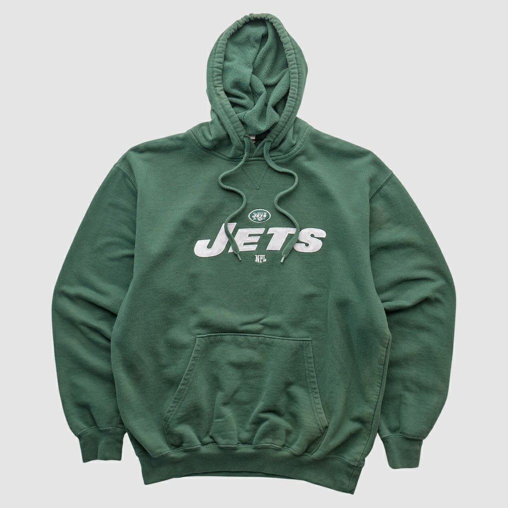 New York Jets NFL 2010s Hooded Pullover Sweatshirt Green Vintage