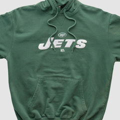 New York Jets NFL 2010s Hooded Pullover Sweatshirt Green Vintage