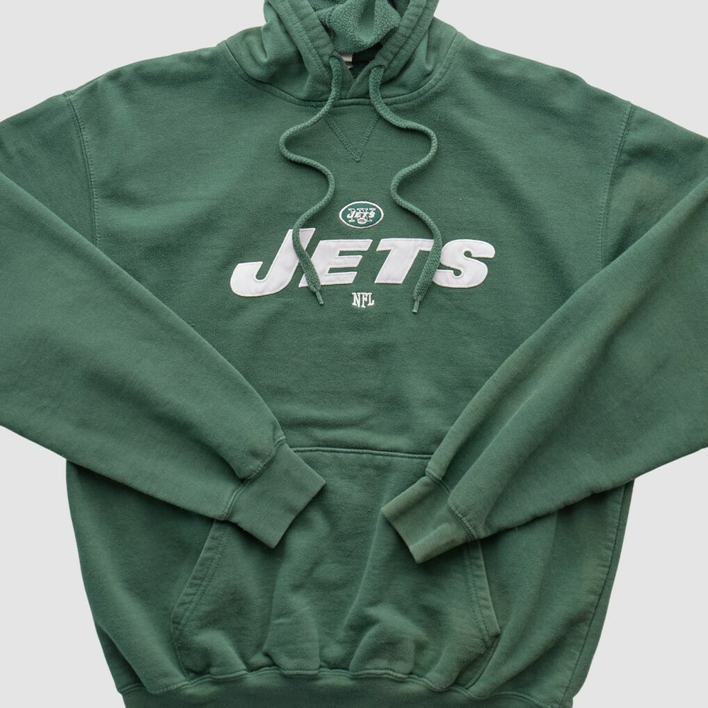 New York Jets NFL 2010s Hooded Pullover Sweatshirt Green Vintage