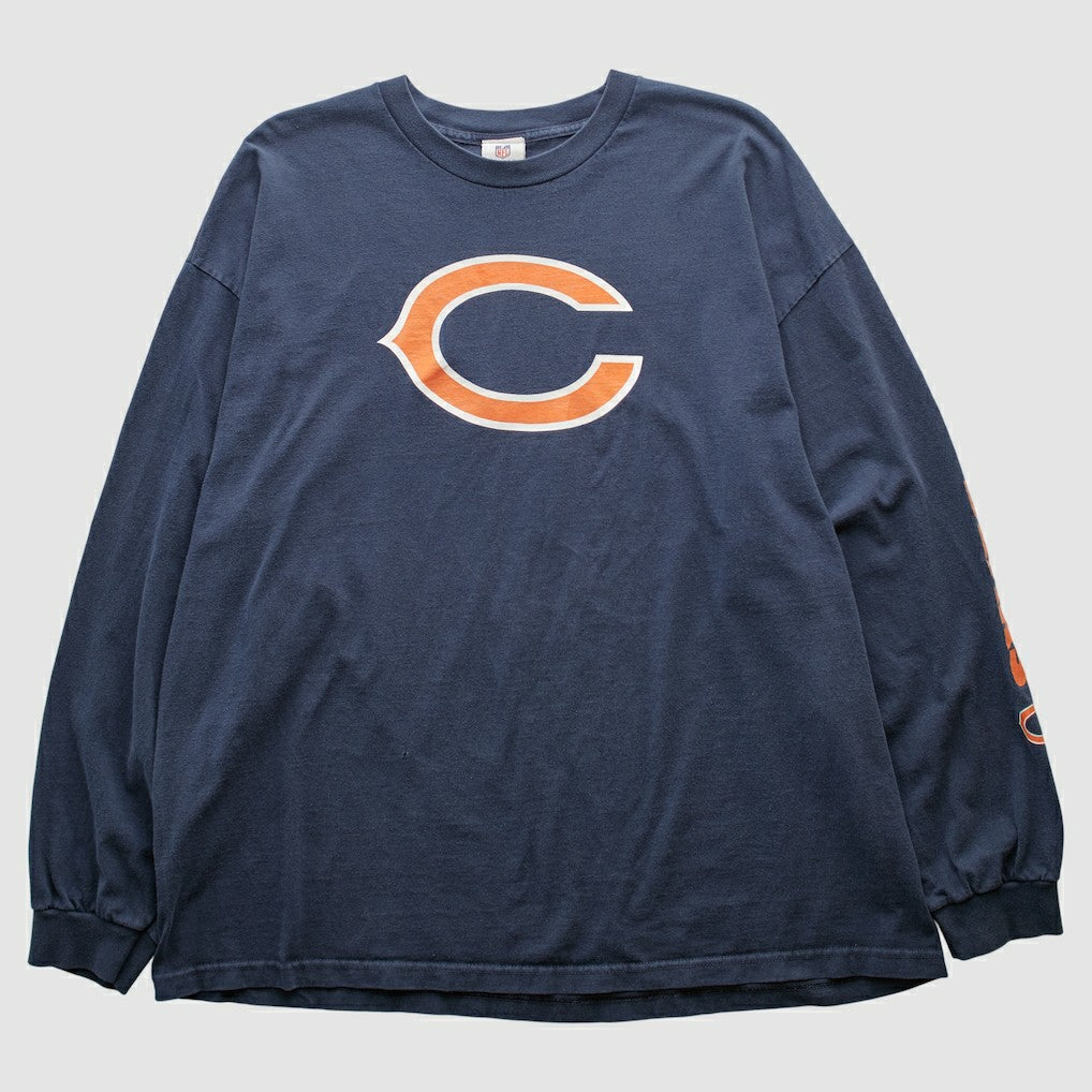 Chicago Bears NFL 2010s Long Sleeve T-shirt Navy Vintage