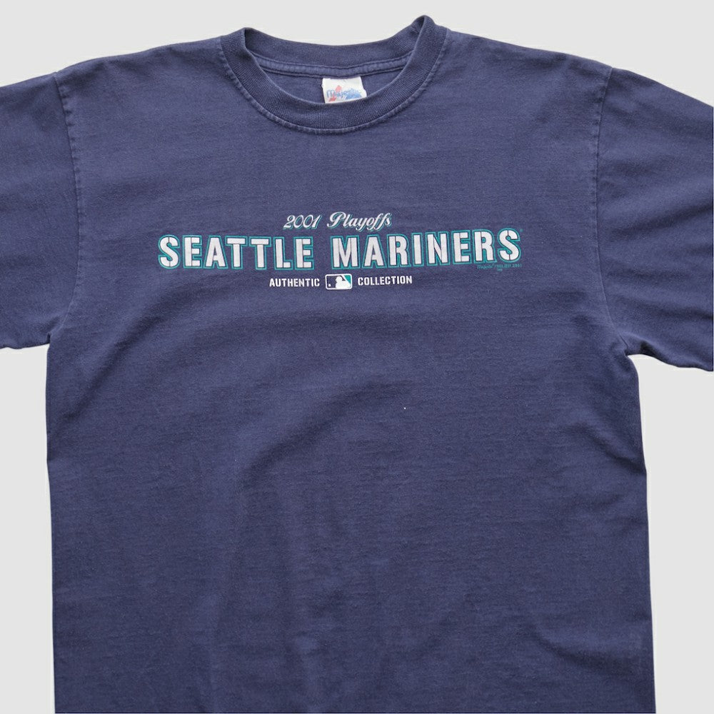 Seattle Mariners Majestic 2000s T-shirt - Navy - M by Fanatics Real Vintage T-shirts