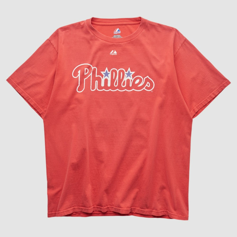 Philadelphia Phillies Majestic 2000s T-shirt - Red - M by Fanatics Real Vintage T-shirts
