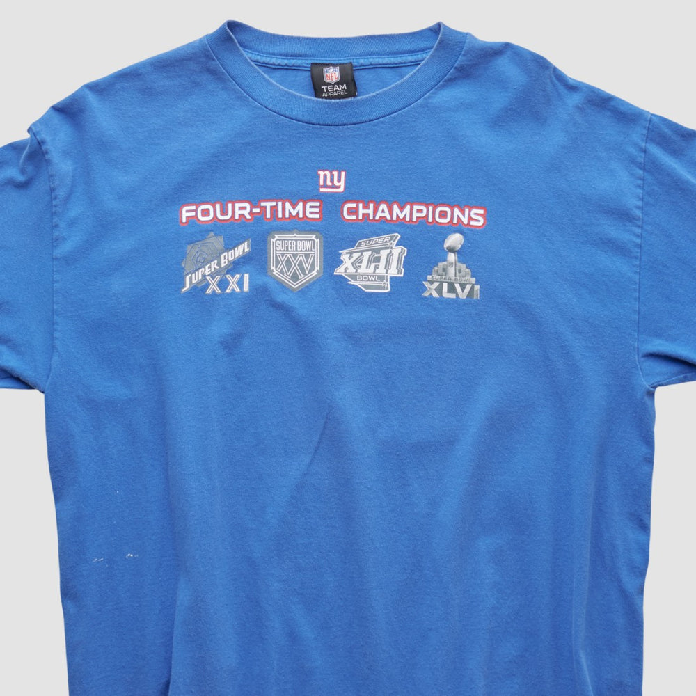 New York Giants NFL 2010s Long Sleeve T-shirt Blue Vintage