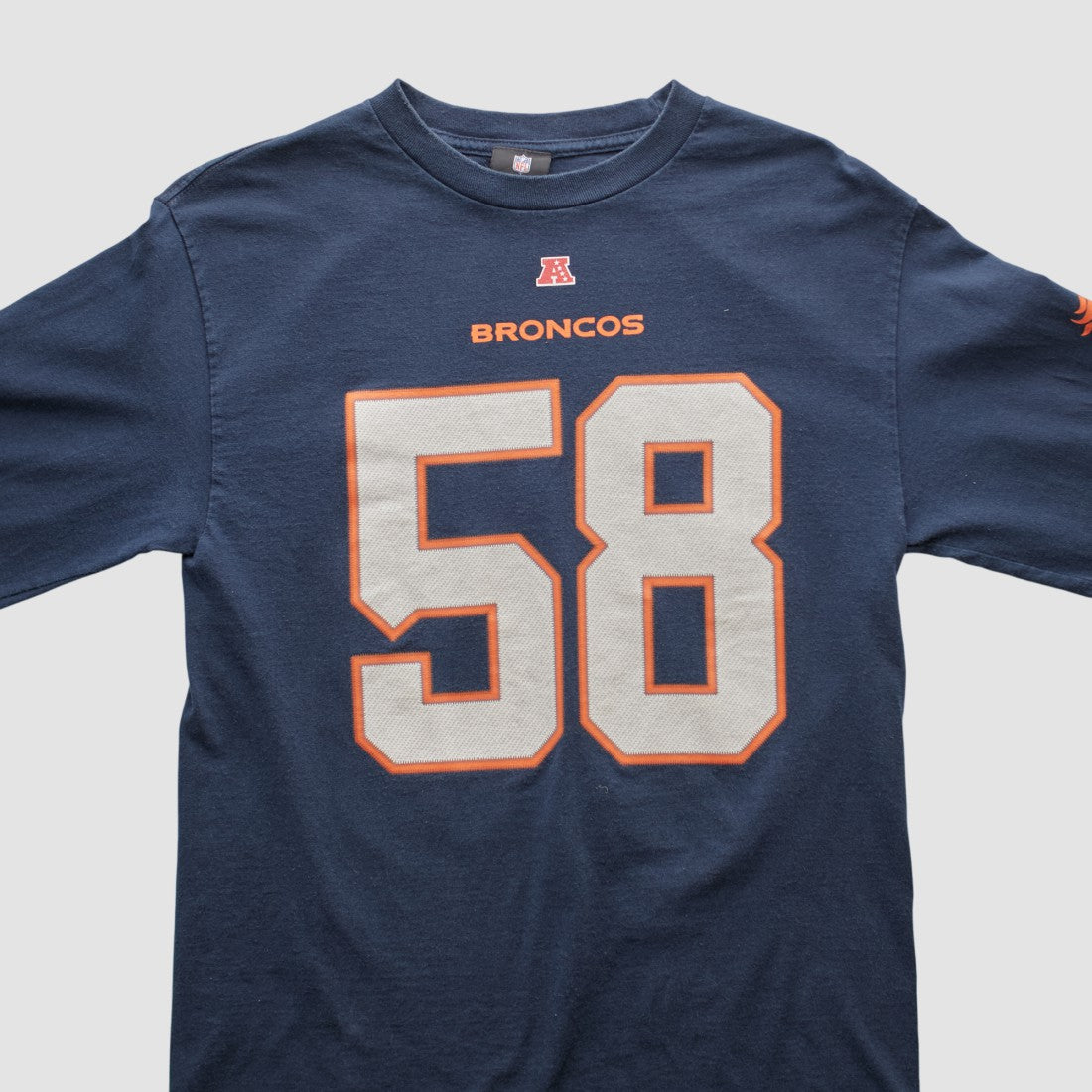 Denver Broncos NFL 2010s Long Sleeve T-shirt Navy Vintage