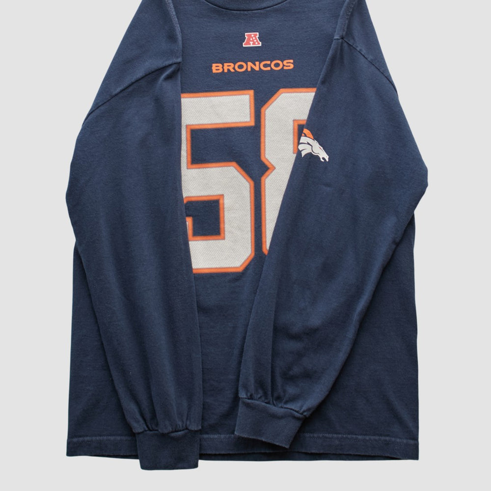 Denver Broncos NFL 2010s Long Sleeve T-shirt Navy Vintage