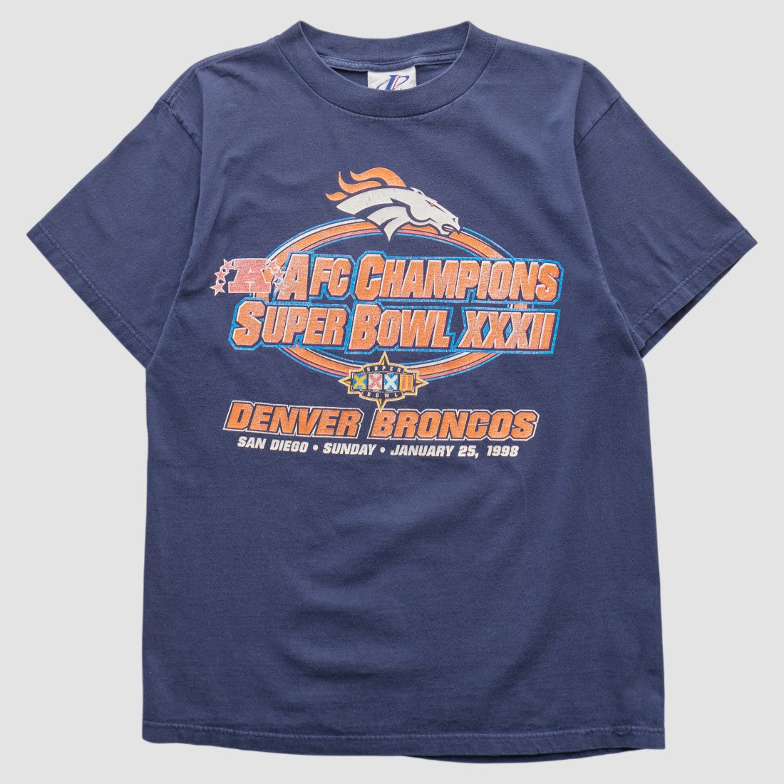 Denver Broncos Logo Athletic 1998 T-shirt Navy Vintage