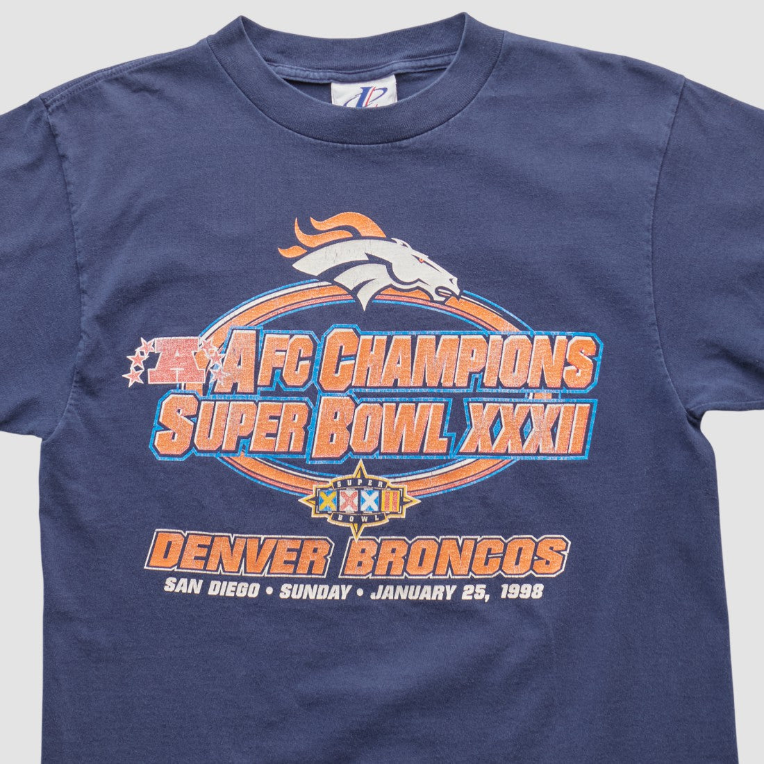 Denver Broncos Logo Athletic 1998 T-shirt Navy Vintage