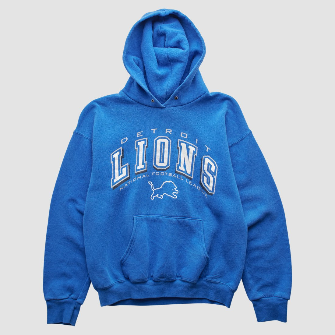 Detroit Lions 2000s Hooded Pullover Sweatshirt Blue Vintage