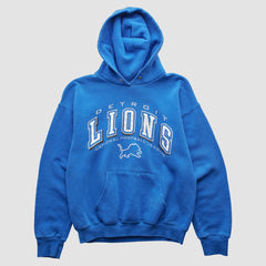Detroit Lions 2000s Hooded Pullover Sweatshirt Blue Vintage